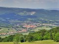 Blick vom Kreuzberg ber den Skilift nach Bischofsheim a.d. Rhn