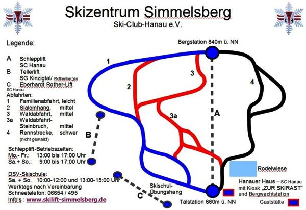 Pistenplan Skilift Simmelsberg