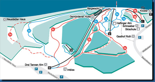 Pistenplan Skilifte Kreuzberg